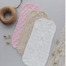 Коконпелюшка на змійці Сердечка Рожевий (Інтерлок) 56-62 (0-3міс)