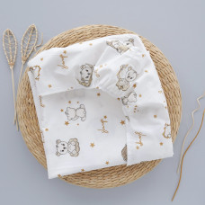 Простинка на гумці в ліжко Ведмедики Місяць Бежевий 120/60