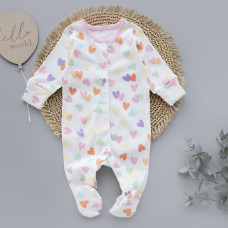 Чоловічок Сердечка Різнокольорові (Інтерлок) 62 (3-6міс)