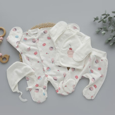 Набір 4в1: Чоловічок, льоля, повзунки та шапочка Тістечка (Футер - з начосом) 56 (0-3міс)