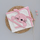Дитячий рушник з кутиком махровий Зайка Рожевий 90/85