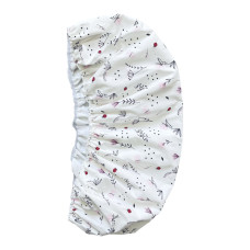 Непромокаюче простирадло на гумці Квіточки Рожевий 80/40