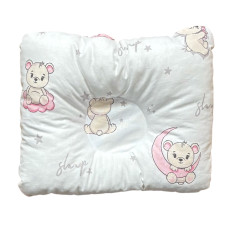 Ортопедична подушка Ведмедики Місяць Рожевий