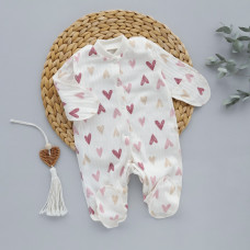 Чоловічок Сердечка Рожевий (Рубчик) 62 (1-3міс)