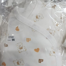 Набір 3в1: Боді, повзунки та шапочка вузлик Ведмедик Сердечка (Інтерлок) 56 (0-3міс)