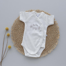 Боді з коротким рукавом Hello baby Молочний (Рубчик) 62 (3-6міс)