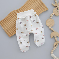 Повзунки Сердечка Фіолетовий (Футер - з начосом) 62 (1-3міс)