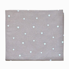 Бавовняна пелюшка Сердечка білі на Коричневому 90/80
