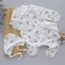 Набір 3в1: Боді, повзунки та шапочка на зав’язках Коали (Футер - з начосом) 62 (3-6міс)