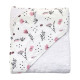 Дитячий рушник з кутиком махровий (100% котон) Квіточки Рожевий 90/80