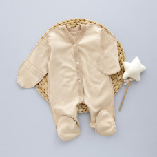 Чоловічок Світлий Бежевий однотонний (Інтерлок) 56 (0-3міс)