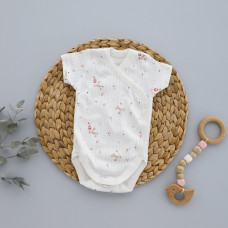 Боді короткий рукав Сердечка Рожевий Je t'aime (Рубчик) 56 (0-3міс)