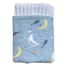 Плед плюш, без утеплення Сузір’я Синій/ Білий плюш пупиришка 100/80