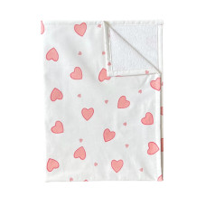 Непромокаюча пелюшка Сердечка крупні Рожевий 50/70