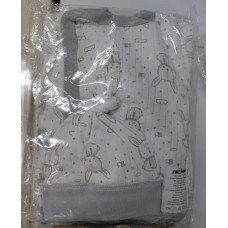 Комплект 5в1 Зайчики Сірий (Рубчик) 56 (0-3міс)