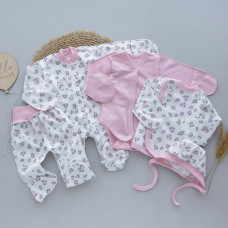 Комплект 5в1 Сердечка Лео (Футер - з начосом) 56 (0-3міс)