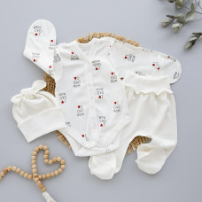 Набір 3в1: Боді, повзунки та шапочка Кохаю (Інтерлок) 56 (0-3міс)