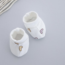 Пінетки Сердечка Фіолетовий (Футер - з начосом) 56 (0-3міс)