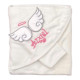 Дитячий рушник з кутиком махровий Ангел Молочний -Рожевий 85/75