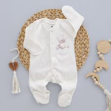 Чоловічок Ведмедик на хмаринці Молочний (Рубчик) 56 (0-3міс)