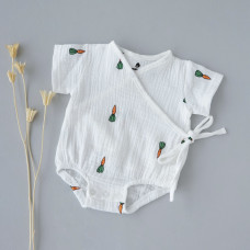 Боді мусліновий короткий рукав Моркви 68 (6-9міс)