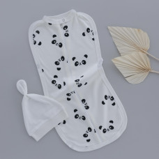 Коконпелюшка на змійці з шапочкою Панди (Інтерлок) 62 (0-3міс)