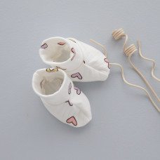 Пінетки Сердечка Фіолетовий (Рубчик) 56 (0-3міс)