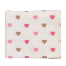 Пелюшка фланелева/байкова (Туреччина) Сердечка Рожевий 100/80