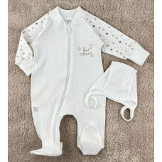 Чоловічок на блискавці та шапочка Зірки Sweet dreams (Рубчик) 56 (0-3міс)