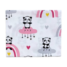 Пелюшка фланелева/байкова (Туреччина) Панди Веселка Рожевий 90/80