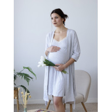 Халат та сорочка Сірий 44-46 (ОГ 90-97, ОТ 95-103, ОС 96-103)