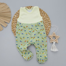 Повзунки на кнопках Ведмедик Жирафіки (Інтерлок) 56 (0-3міс)