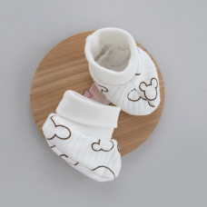 Пінетки Міккі Молочний (Рубчик) 56 (0-3міс)