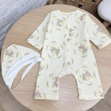Мусліновий Чоловічок та шапочка Зайчик гілочки 62 (1-3міс)