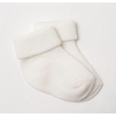 Шкарпетки з підворотом Білий 56 (0-3міс)