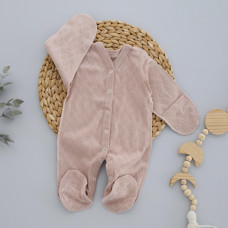 Чоловічок Сердечка Пудровий (Трансфер) 56 (0-3міс)