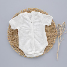 Боді з коротким рукавом Молочний (Інтерлок- торба) 56 (0-3міс)