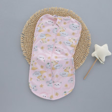 Коконпелюшка на змійці Місяць Рожевий (Футер - з начосом) 56 (0-1міс)