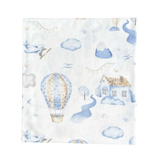 Бавовняна пелюшка Повітряна куля Блакитний 90/80