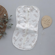 Коконпелюшка на змійці Зайчик (Інтерлок) 56 (0-1міс)