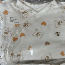 Боді довгий рукав Ведмедики Сердечка (Футер - з начосом) 56 (0-1міс)