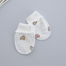 Царапки Сердечка Фіолетовий (Футер - з начосом) 56 (0-3міс)