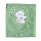 Дитячий рушник з кутиком махровий Ведмедик Love Оливковий 90/85