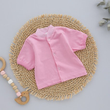 Кофтинка на ґудзиках Рожевий (Інтерлок) 56 (0-1міс)