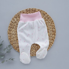 Повзунки Сердечка Рожевий (Рубчик) 62 (3-6міс)