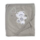 Дитячий рушник з кутиком махровий Ведмедик Love Сірий 90/85