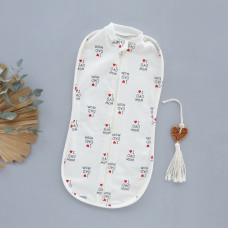 Коконпелюшка на змійці Кохаю мама тато (Футер - з начосом) 56 (0-3міс)