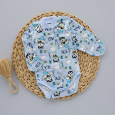 Боді довгий рукав Ведмедик Літак (Інтерлок) 56 (0-3міс)