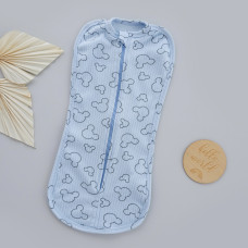 Коконпелюшка на змійці Міккі Блакитний (Рубчик) 56 (0-1міс)