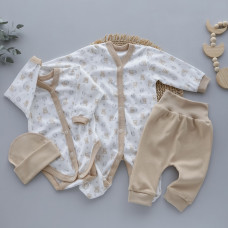 Комплект 4в1 Ведмедик зайчик (Інтерлок) 62 (3-6міс)